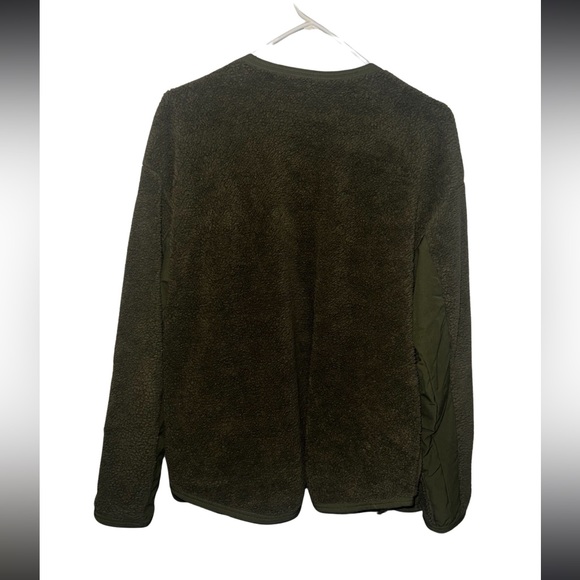 Nike Olive Long Sleeve Sherpa Training Wrap Top - Picture 11 of 15